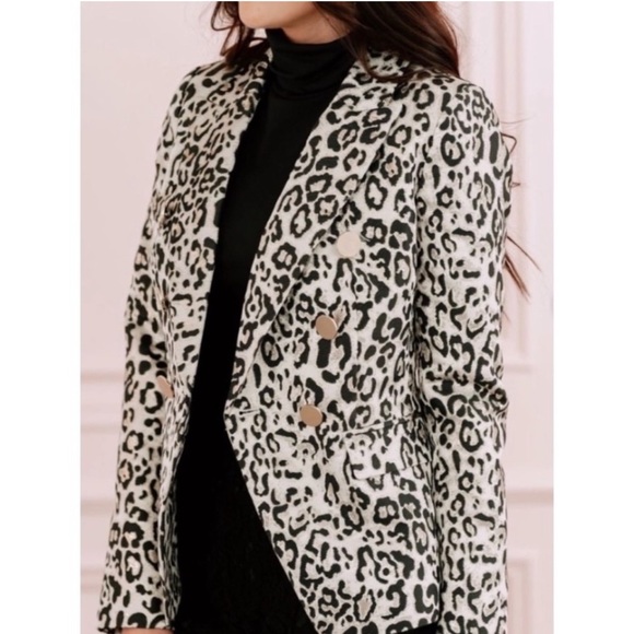Rachel Parcell leopard print blazer jacket - Picture 1 of 7